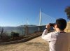 Peter taking a photo of the incredible Millau Viaduct in C.France, on his way from Dublin to Barcelona.